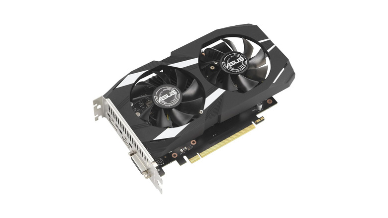 RTX 3050 graphics card on white background