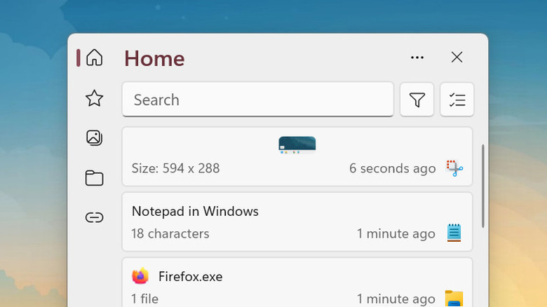 Rememory with copied items in Windows 11
