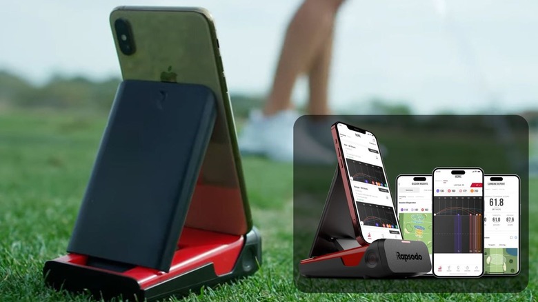 Rapsodo Mobile Launch Monitor used while golfing to track play.