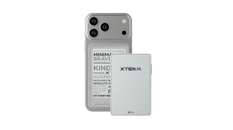 The XTEINK X3 eBook Reader next to back of smartphone
