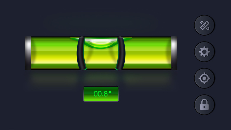 The Bubble Level app interface