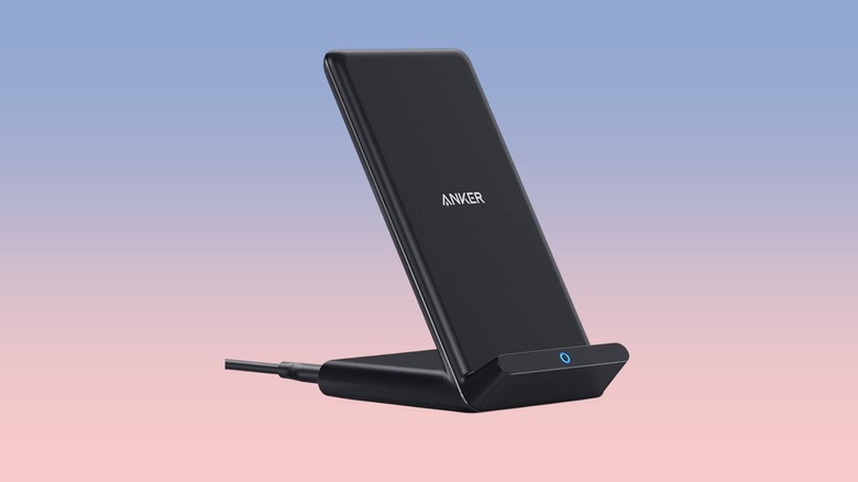 The Anker 313 Wireless Charger against a gradient background