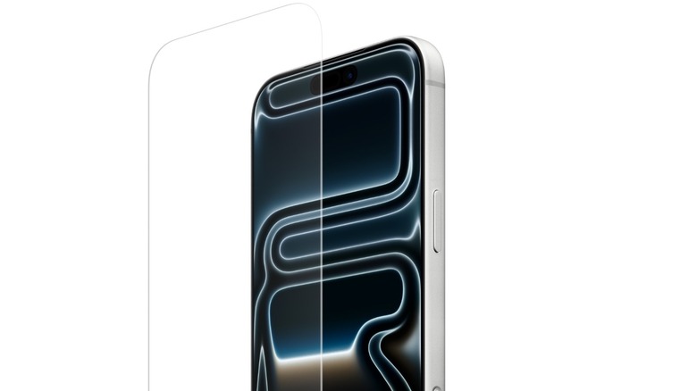 iPhone mockup with a screen protector