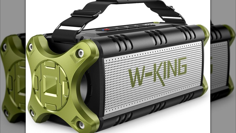 A W-King Portable Bluetooth Speaker.