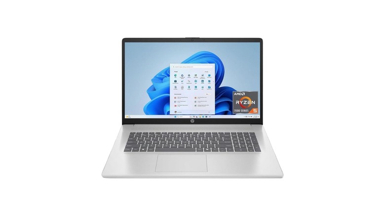 HP Laptop 17 on white background