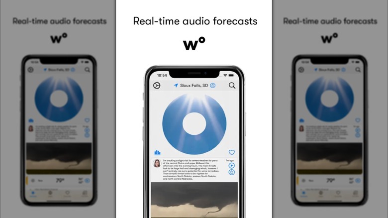 Weatherology app features.