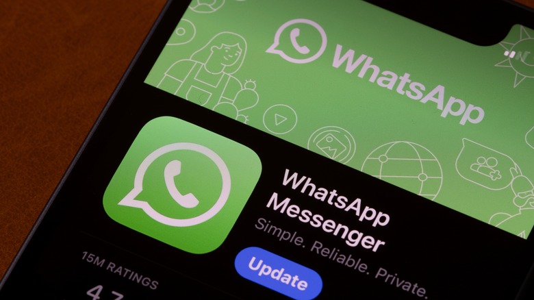 WhatsApp Messenger app listing on the Apple App Store.