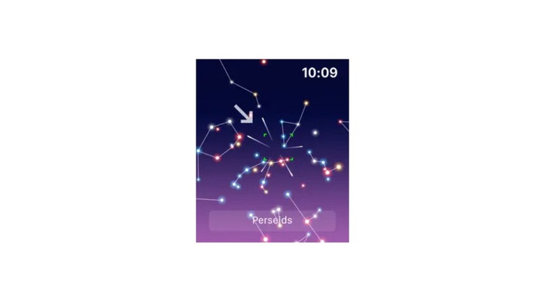 A screenshot of the Night Sky app on Apple Watch.