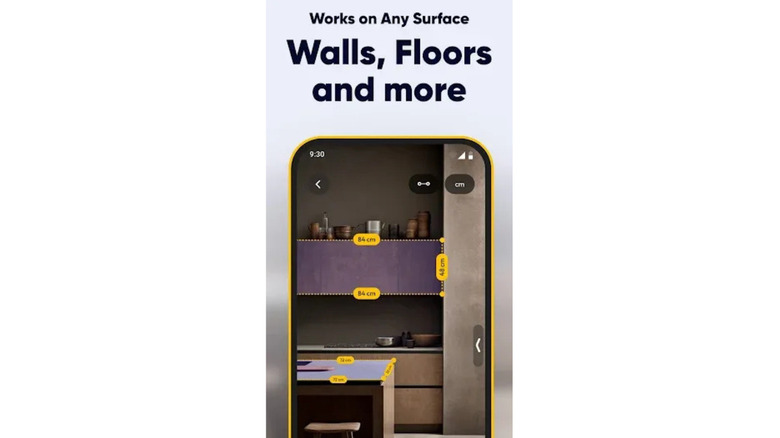 a promotional image of the AR Measure Tape app