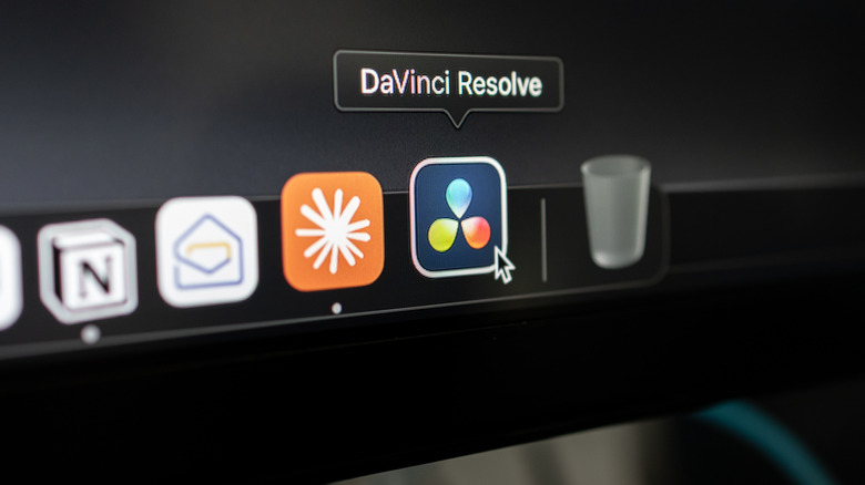 The DaVinci Resolve icon in a macOS dock