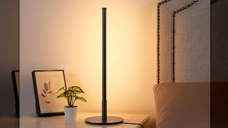 An Edishine LED Table Lamp on a nightstand.