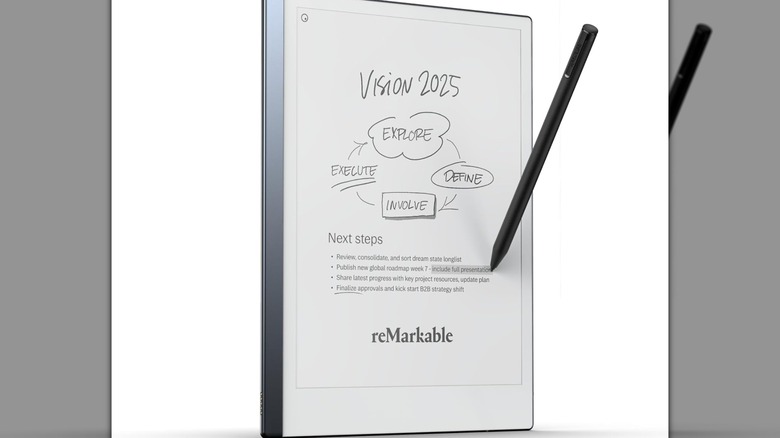A ReMarkable 2 Paper Tablet and its Marker Plus.
