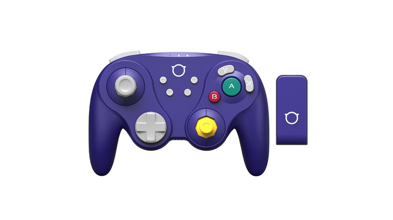 NYXI Warrior Switch Controller with adapter on white background