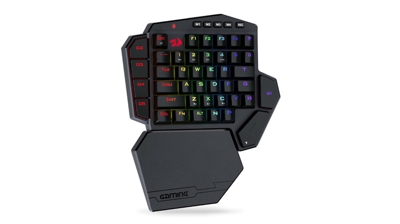 A one-handed mini keyboard on white background