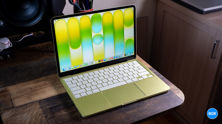 A MacBook Neo placed on a table