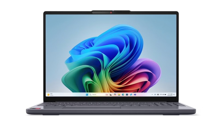 A promotional photo for the Lenovo IdeaPad Slim 3 Qualcomm Snapdragon laptop