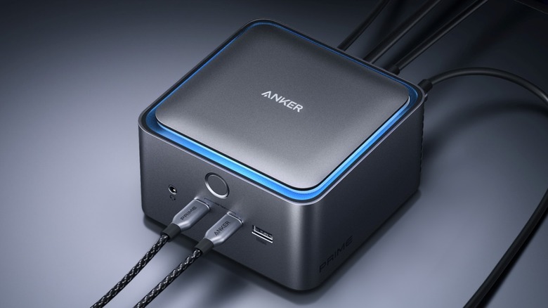 Anker Prime TB5 Docking Station with multiple attached cables