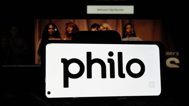 Philo logo displayed on a phone