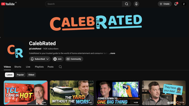 CalebRated YouTube channel
