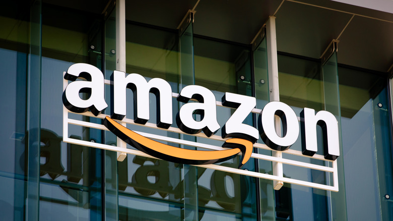 Amazon logo on an office building