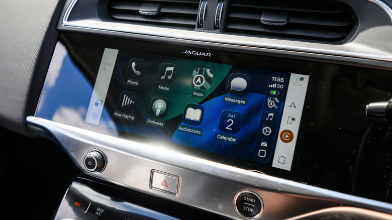 Apple CarPlay display on a dashboard