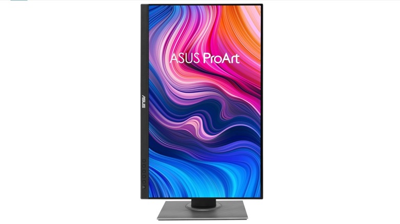 Asus ProArt Display PA278QV in vertical orientation.