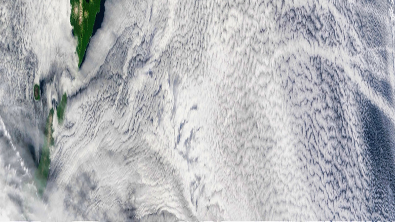 Satellite photo of Kamchatka Peninsula
