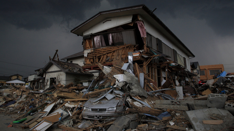 Damage in fukushima prefecture from Great East Japan earthquake
