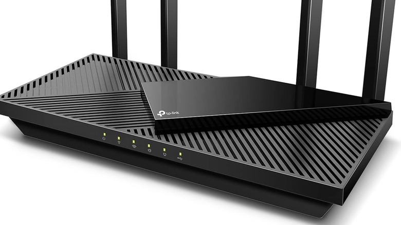 A TP-Link Wi-Fi router.