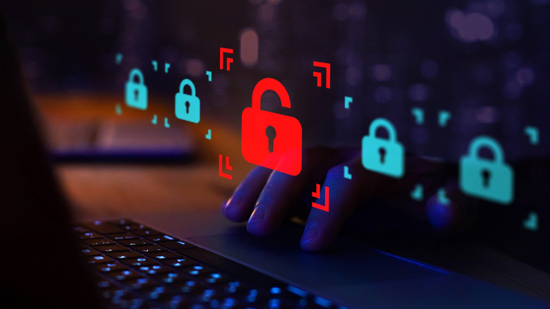 Concept of a hacker attacking a computer system.