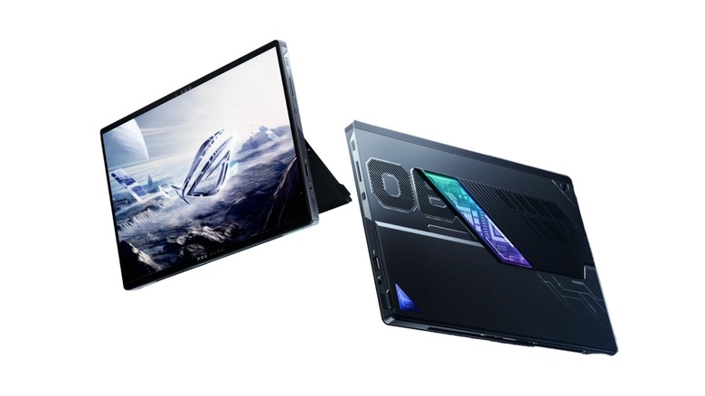 Asus ROG Flow Z13 (2025) shown from the front and back on a white background.
