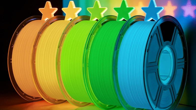 Elegoo Glow in the dark PLA promo image