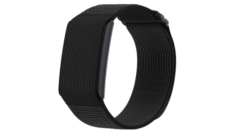 Amazfit Helio Strap screenless fitness tracker with woven band.