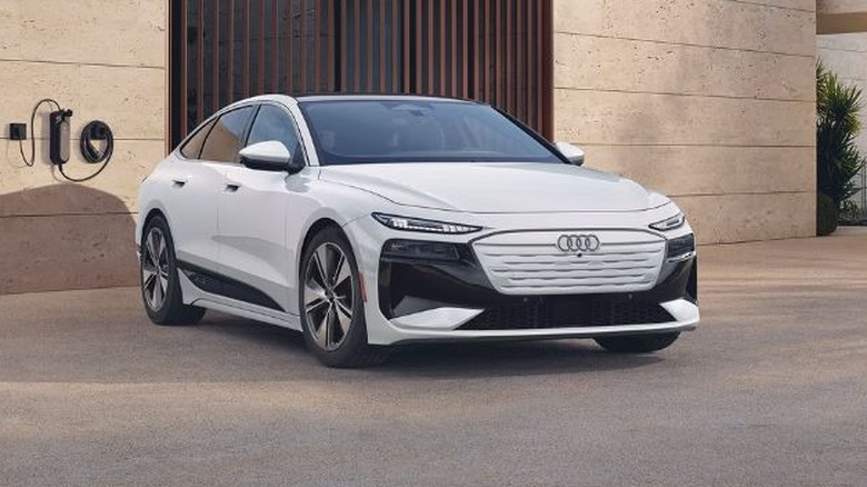 2025 Audi A6 e-tron in white