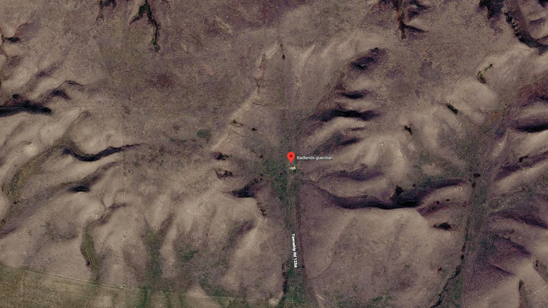 A natural formation seen from space that resembles a human head