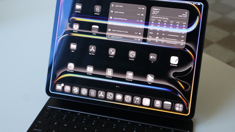 Close-up shot of iPad Pro with a Magic Keyboard attached