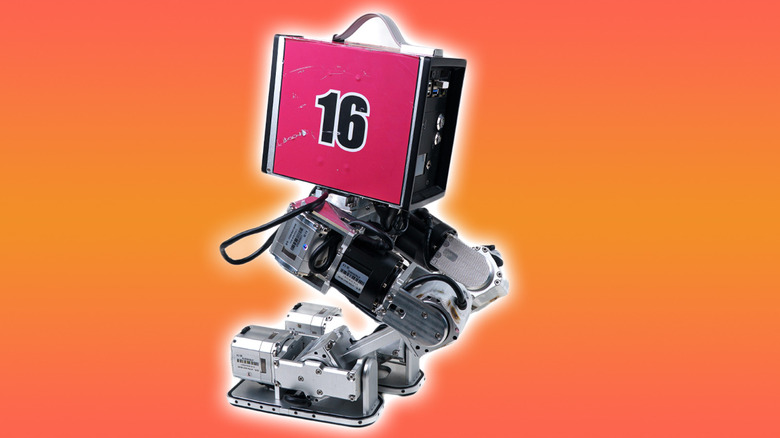 Robot with number 16 labeled on it