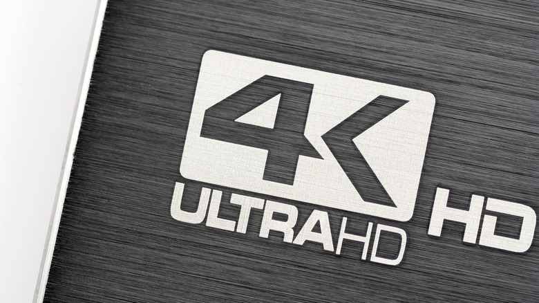 4K Ultra HD logo on metal case
