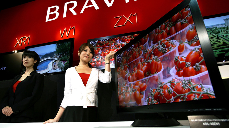 A Sony Bravia TV presentation in 2008