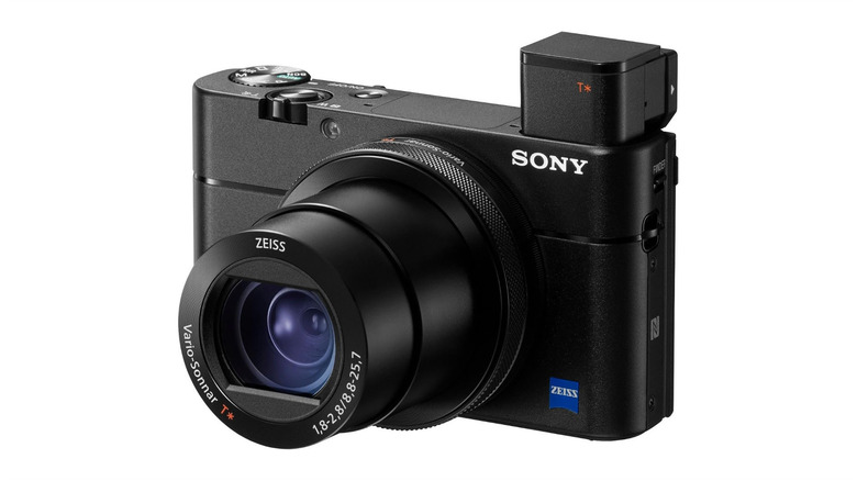 The Sony Cyber-Shot RX100 V against a white background