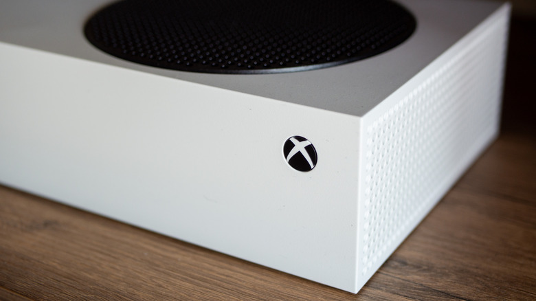 An Xbox Series S video game console