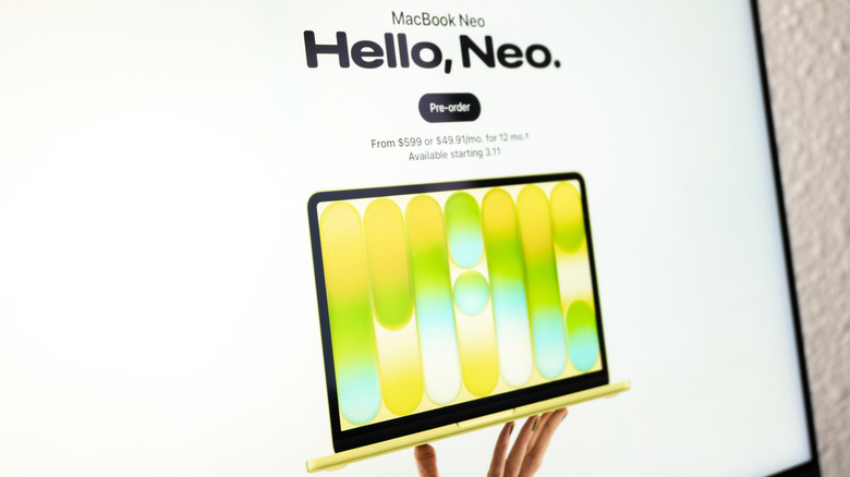 The pre-order page for the MacBook Neo