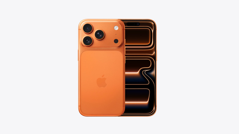 iPhone 17 Pro in cosmic orange