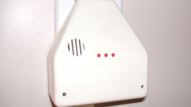 The clapper plugged into a wall outlet