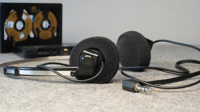 An old pair of headphones