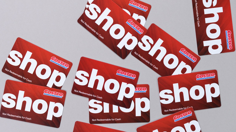 A pile of Costco Shop Cards