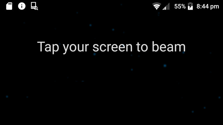 Screenshot of Android Beam text in Android