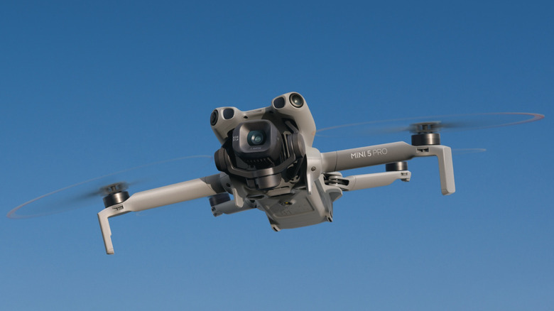 DJI Mini 5 Pro in full flight