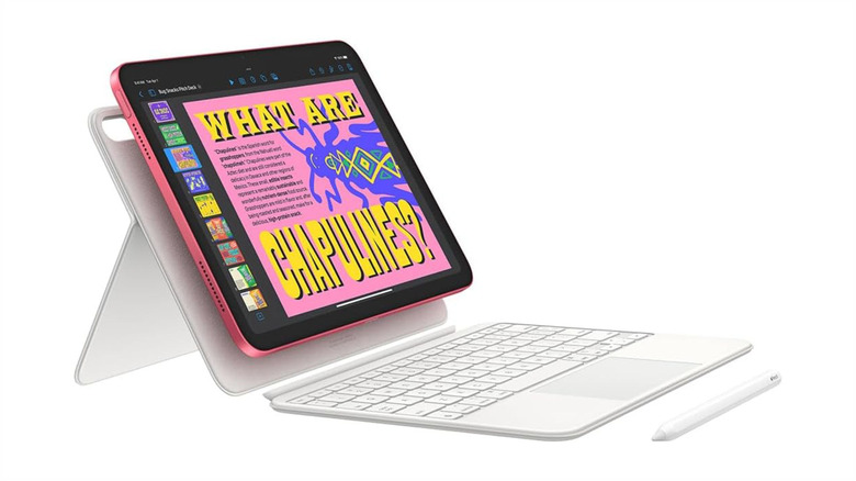 The Apple iPad against a white background