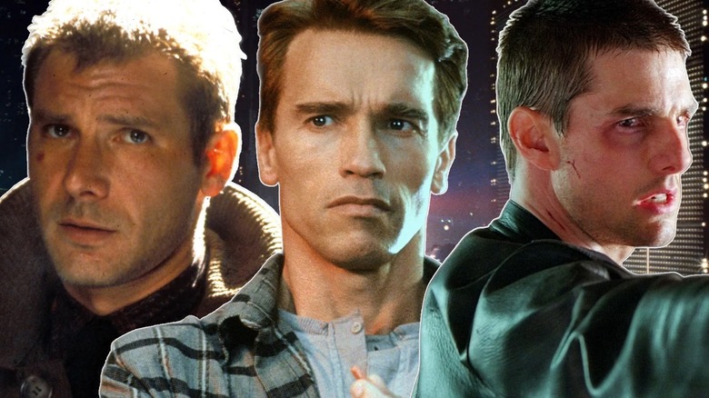 Harrison Ford, Arnold Schwarzenegger and Tom Cruise side by side
